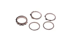 5 Rounds Cubic Zirconia Paved Engagement Rings