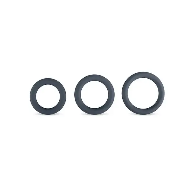 Boners 3 Pc Cock Ring Set - Black