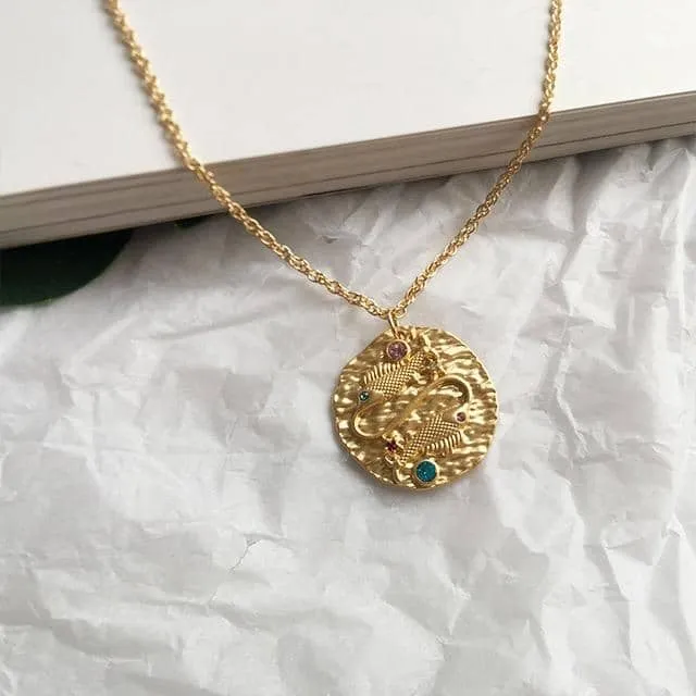 Coin Zodiac Necklace
