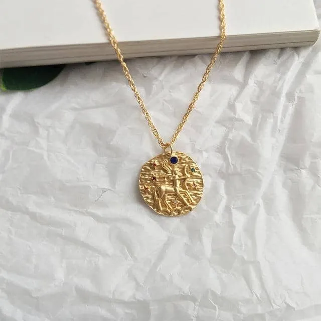 Coin Zodiac Necklace