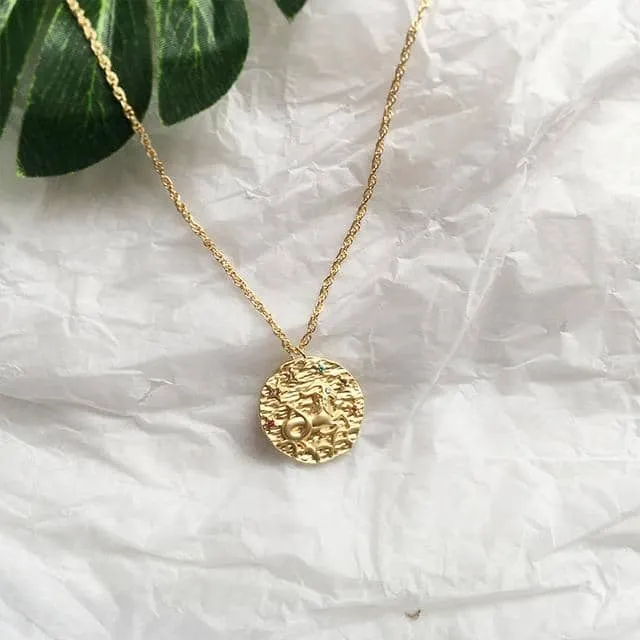 Coin Zodiac Necklace