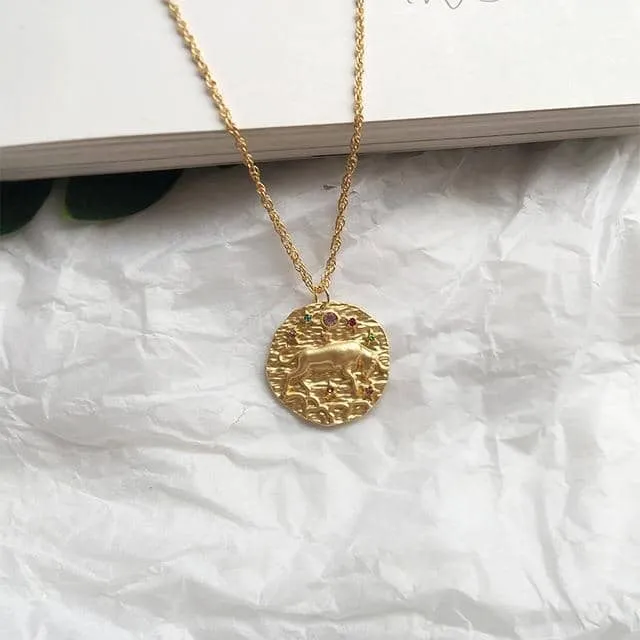Coin Zodiac Necklace