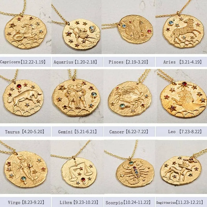 Coin Zodiac Necklace