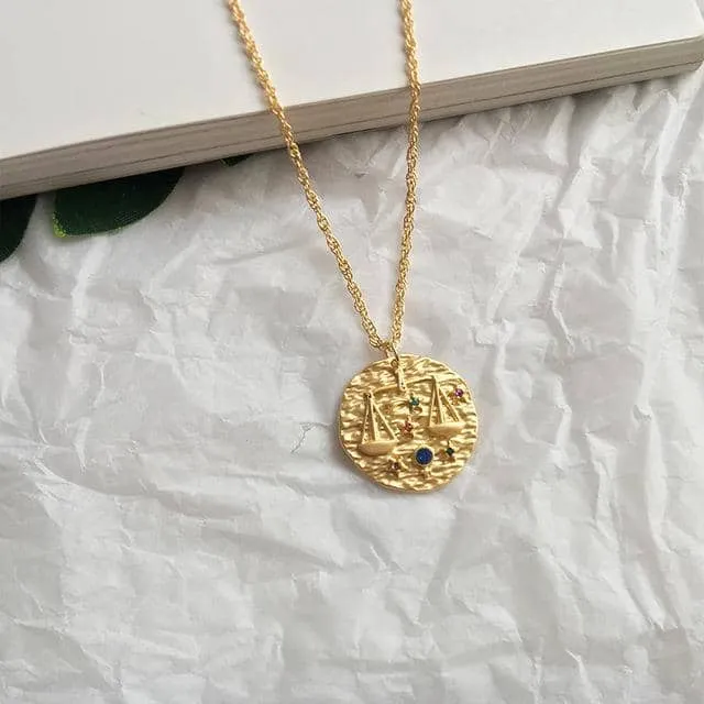 Coin Zodiac Necklace