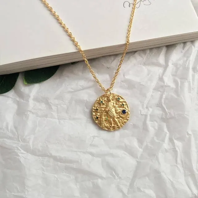 Coin Zodiac Necklace