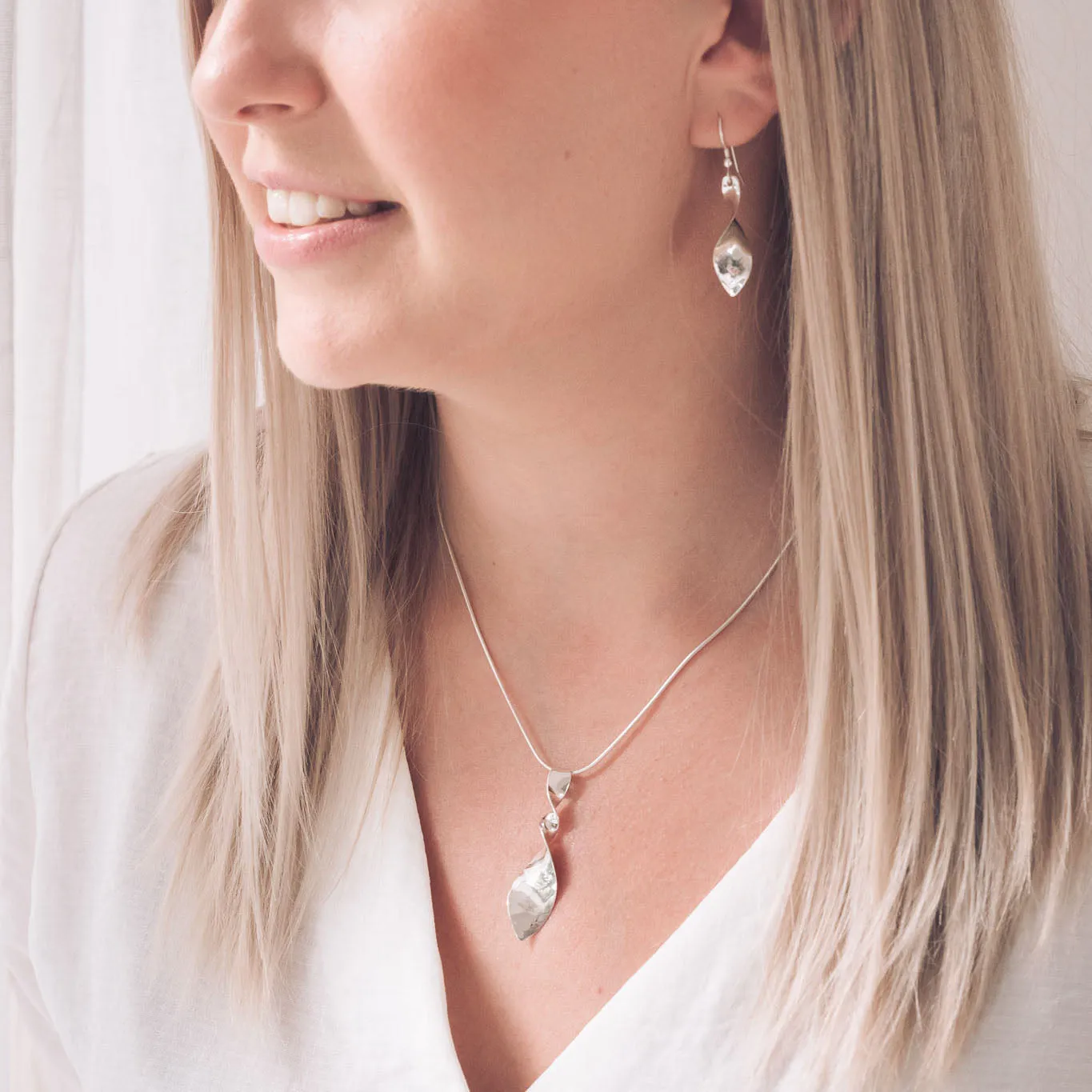 Narrow Twist Earrings