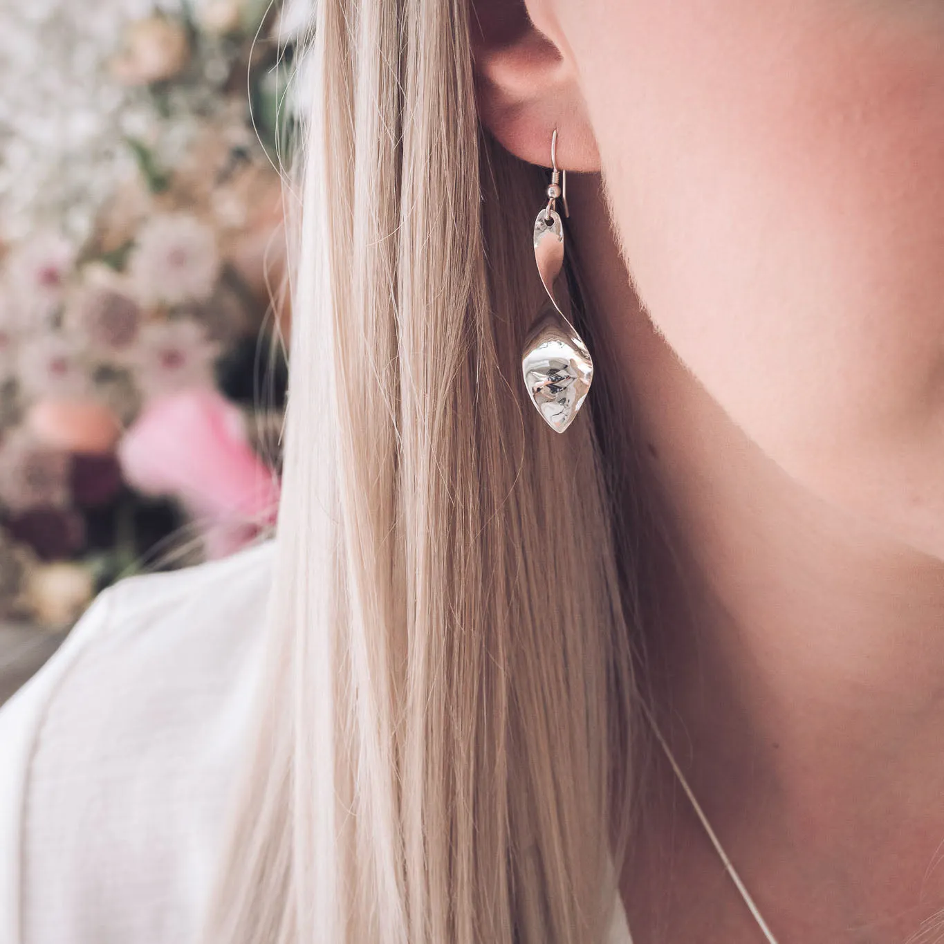 Narrow Twist Earrings