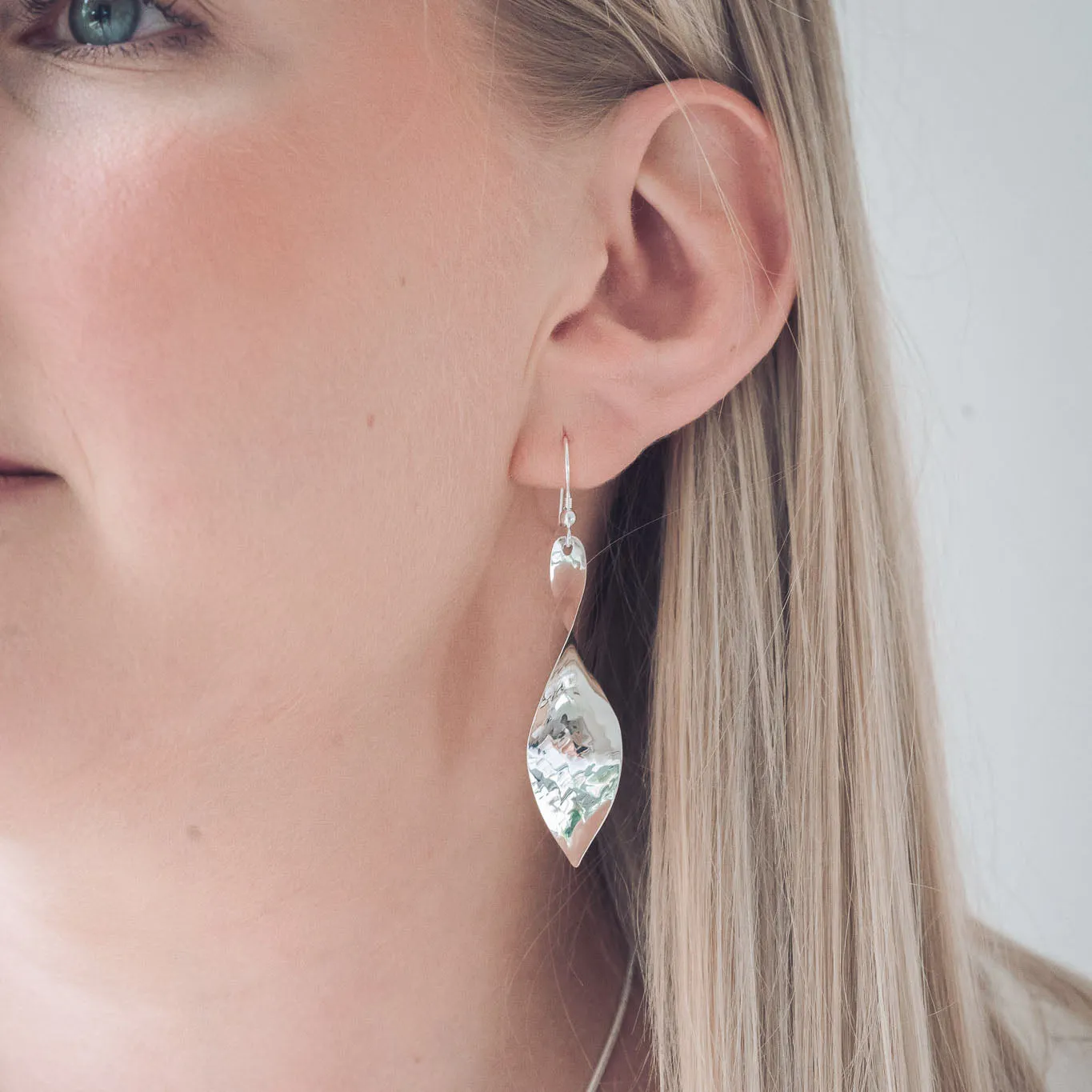 Narrow Twist Earrings