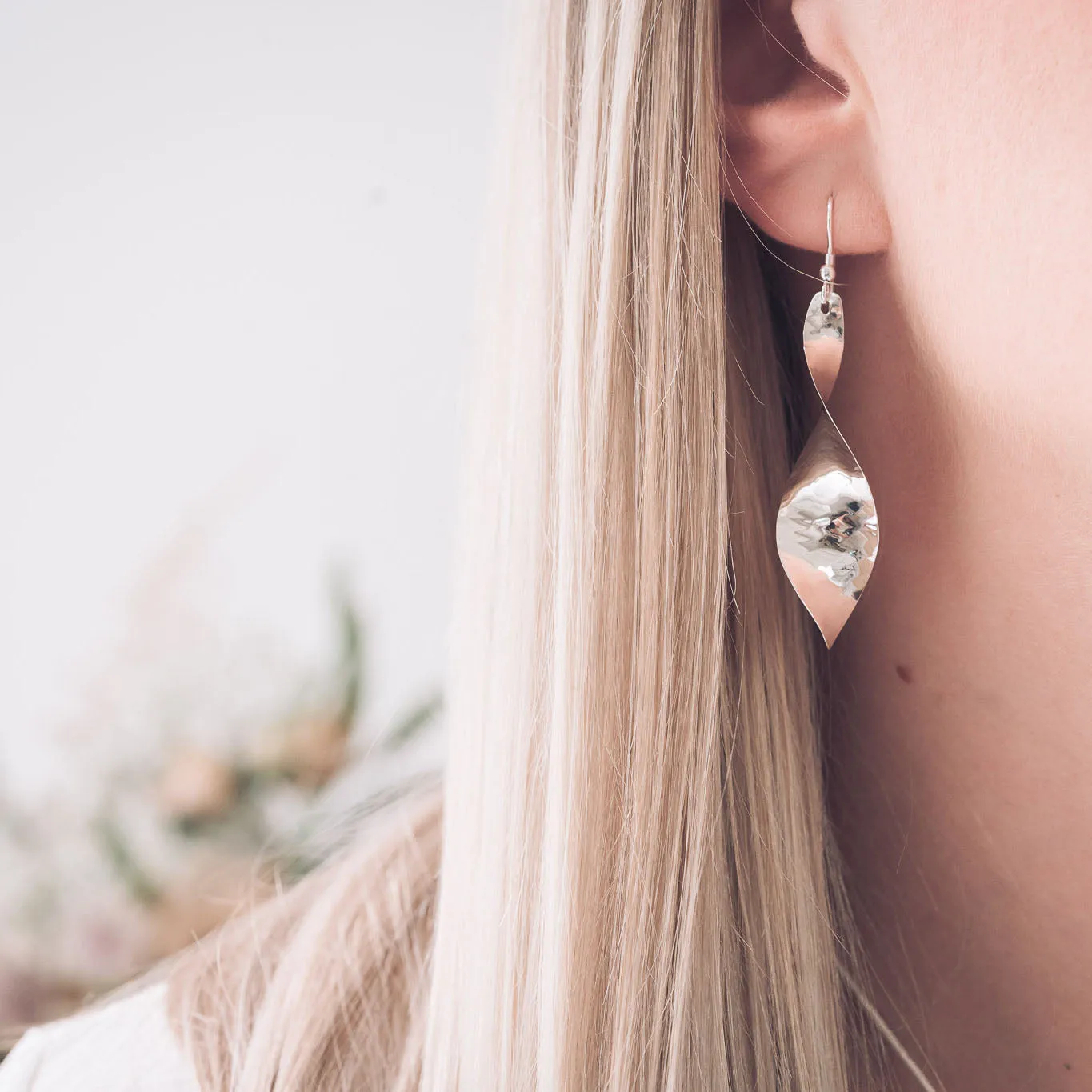 Narrow Twist Earrings