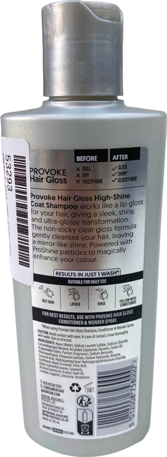 PRO:VOKE High-Shine Hair Gloss Coat Shampoo, 200ml
