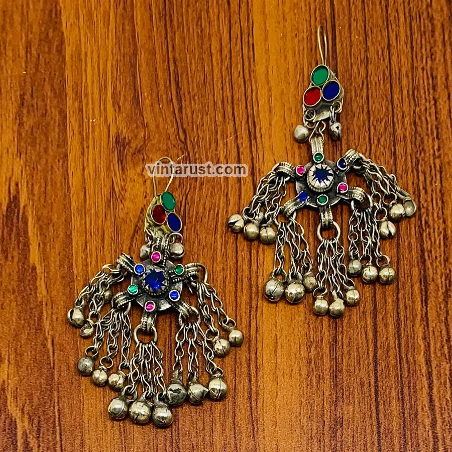 Vintage Long Bells Dangle Earrings