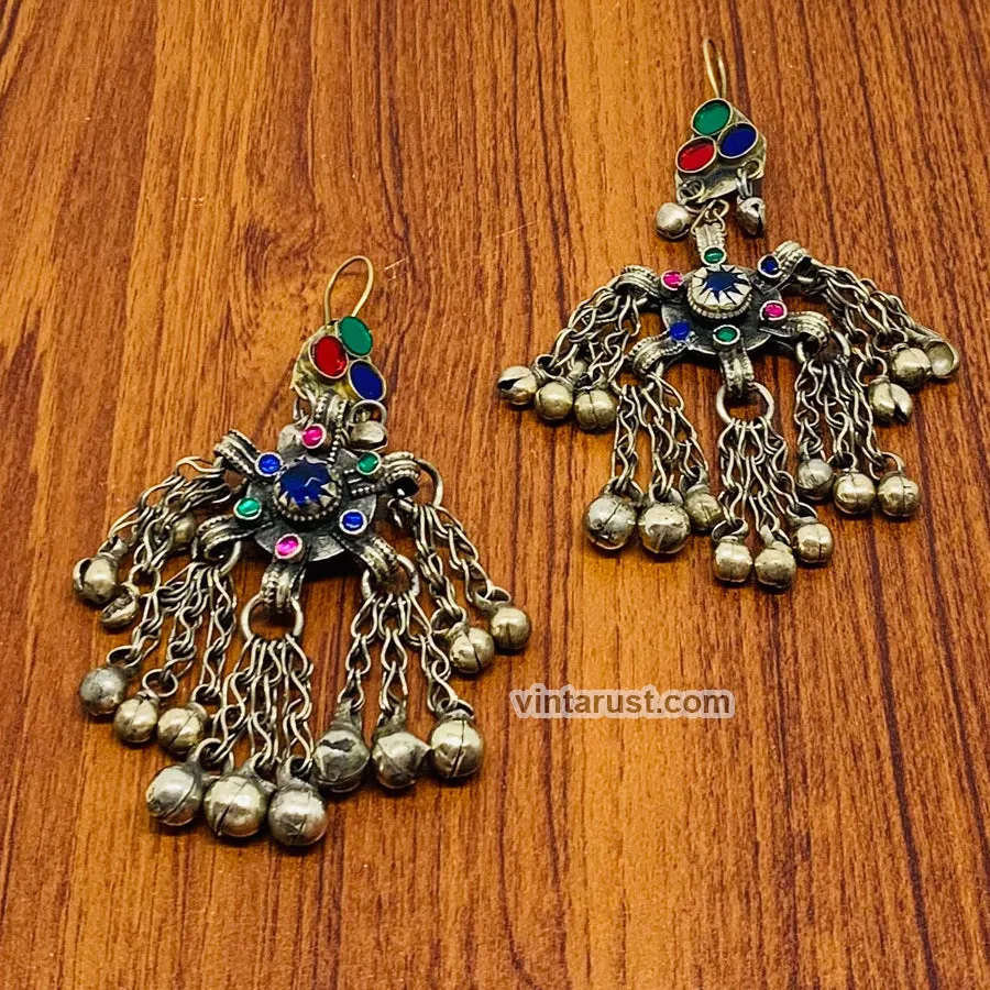 Vintage Long Bells Dangle Earrings